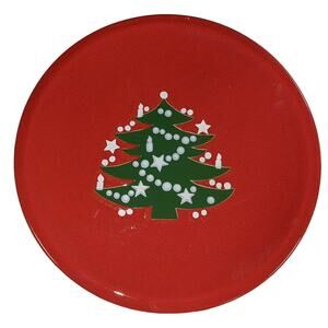 Waechtersbach Christmas Tree Salad Plate 7 Inch Bread and Butter Red Porcelain